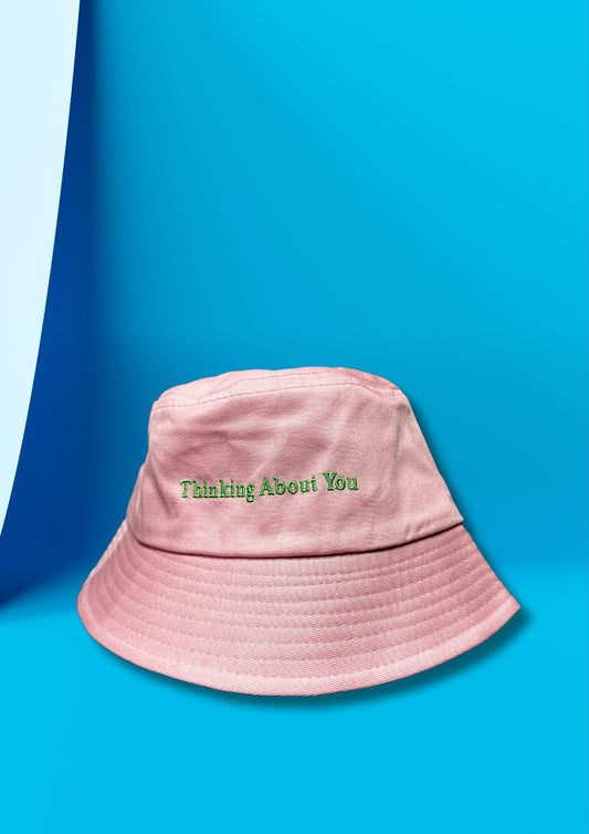 THE BUSKER MERCH  - "Thinking about you" Bucket Hat in Pink